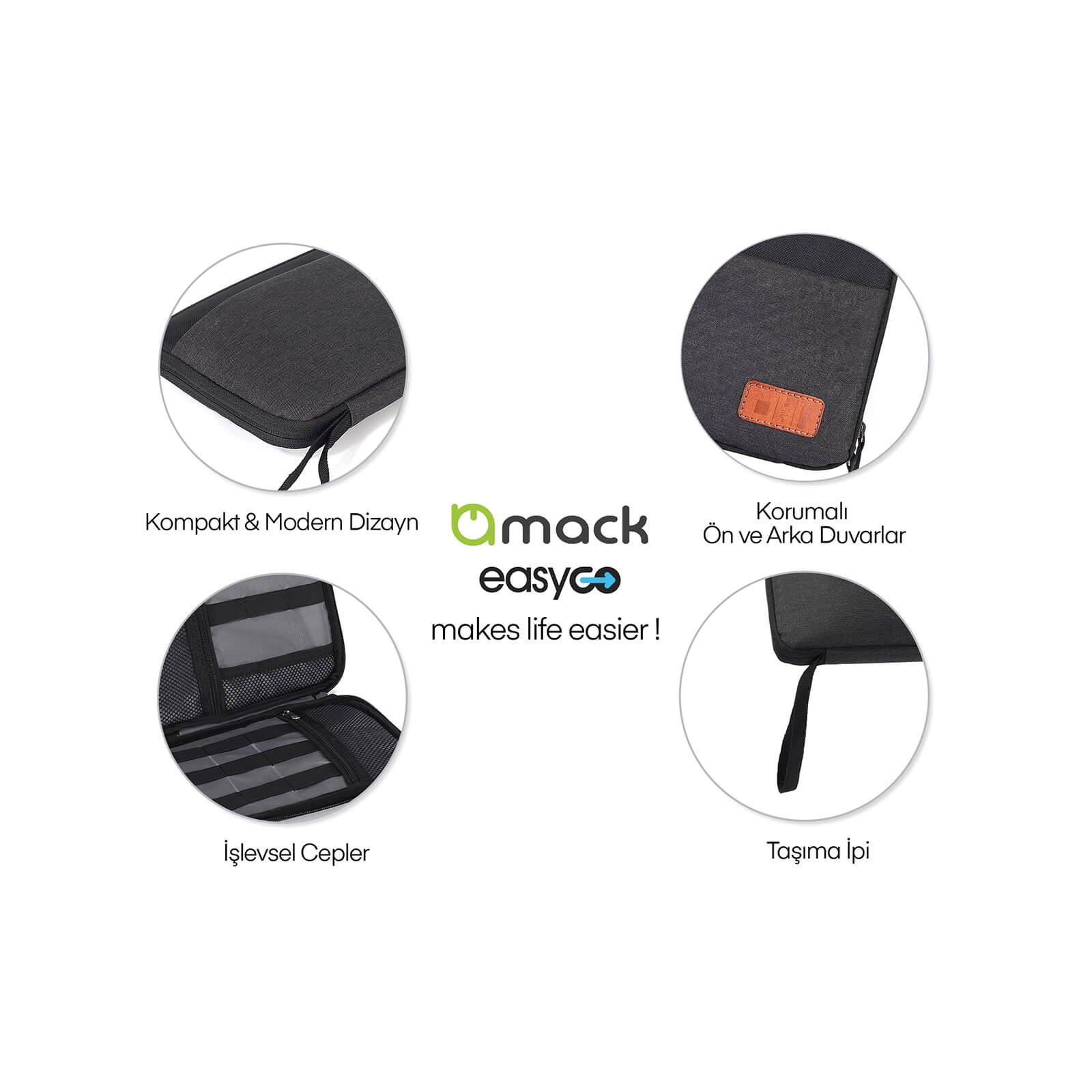 MACK MCC-4006 Slim Elektronik Aksesuar Çantası (9) MACK MCC 4006 Slim Elektronik Aksesuar Cantasi 9