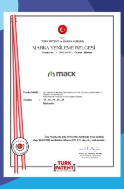 MACK Tescil Belgesi