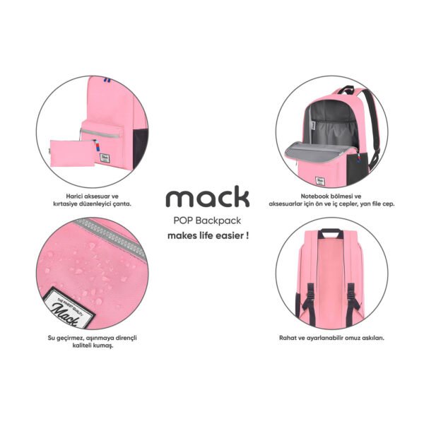 MACK MCK 005 POP Sirt Cantasi Pembe 9 1