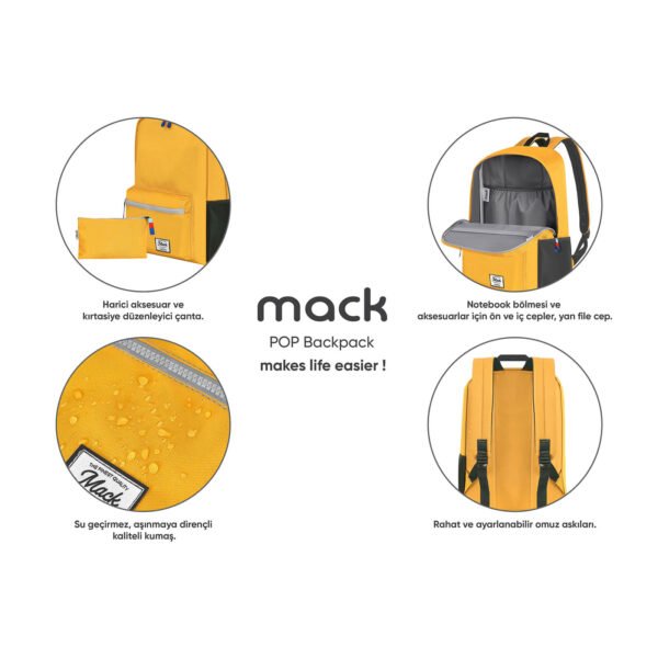 MACK MCK 006 POP Sirt Cantasi Sari 9 1