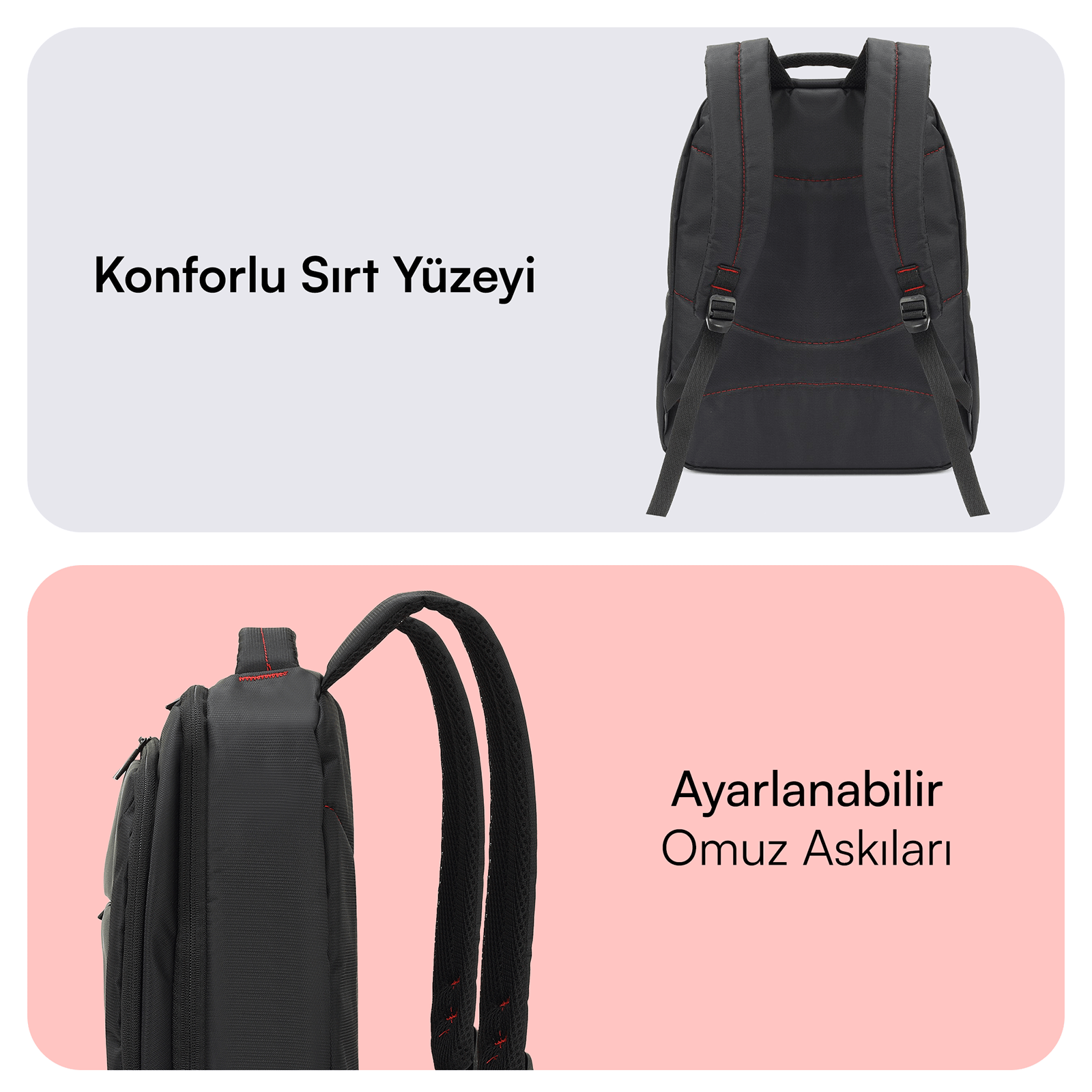 MACK MCC-006 15.6" OFFICE Notebook Sırt Çantası Siyah