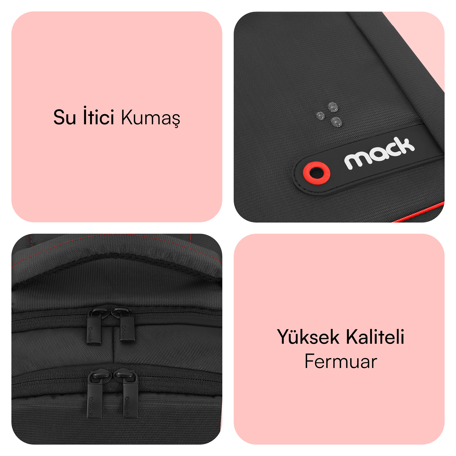 MACK MCC-006 15.6" OFFICE Notebook Sırt Çantası Siyah