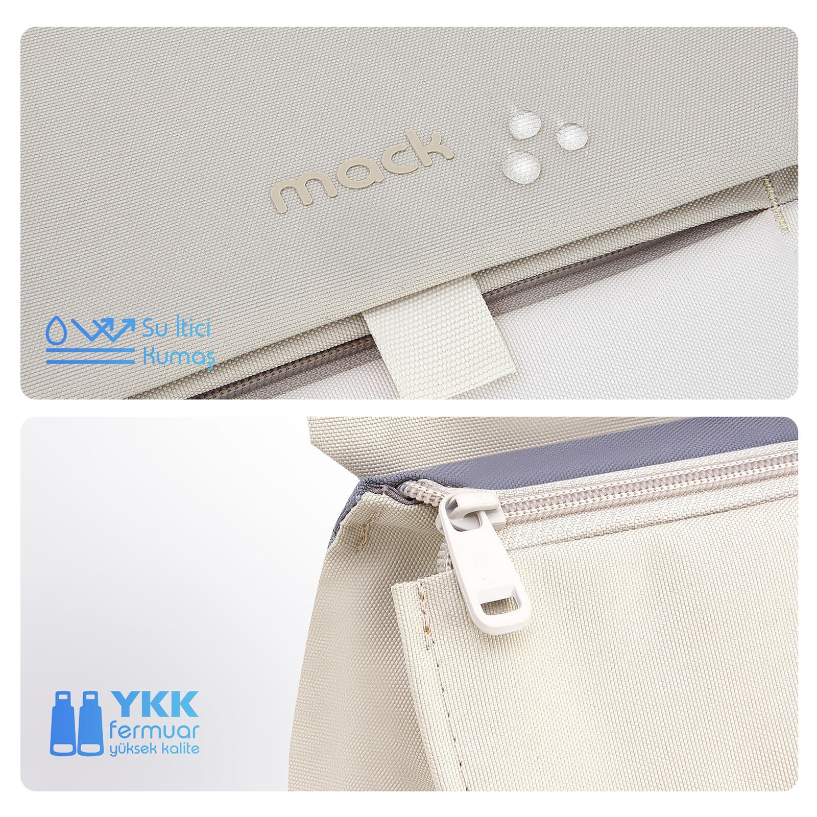 MACK MCE 1305 14.1 ZEN Eco Gunluk Sirt Cantasi Bej 3