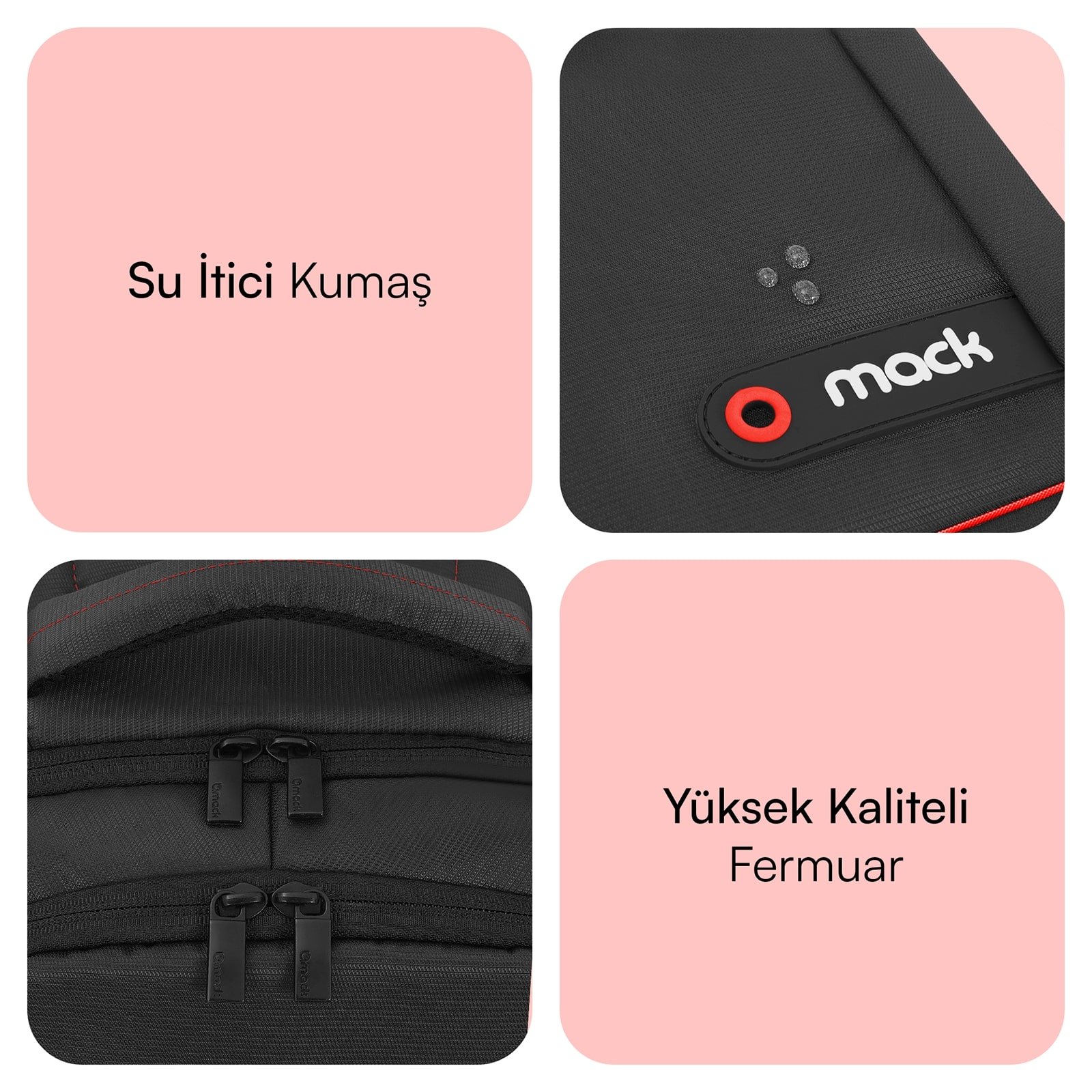 MACK MCC 006 15.6 OFFICE Notebook Sirt Cantasi Siyah 5