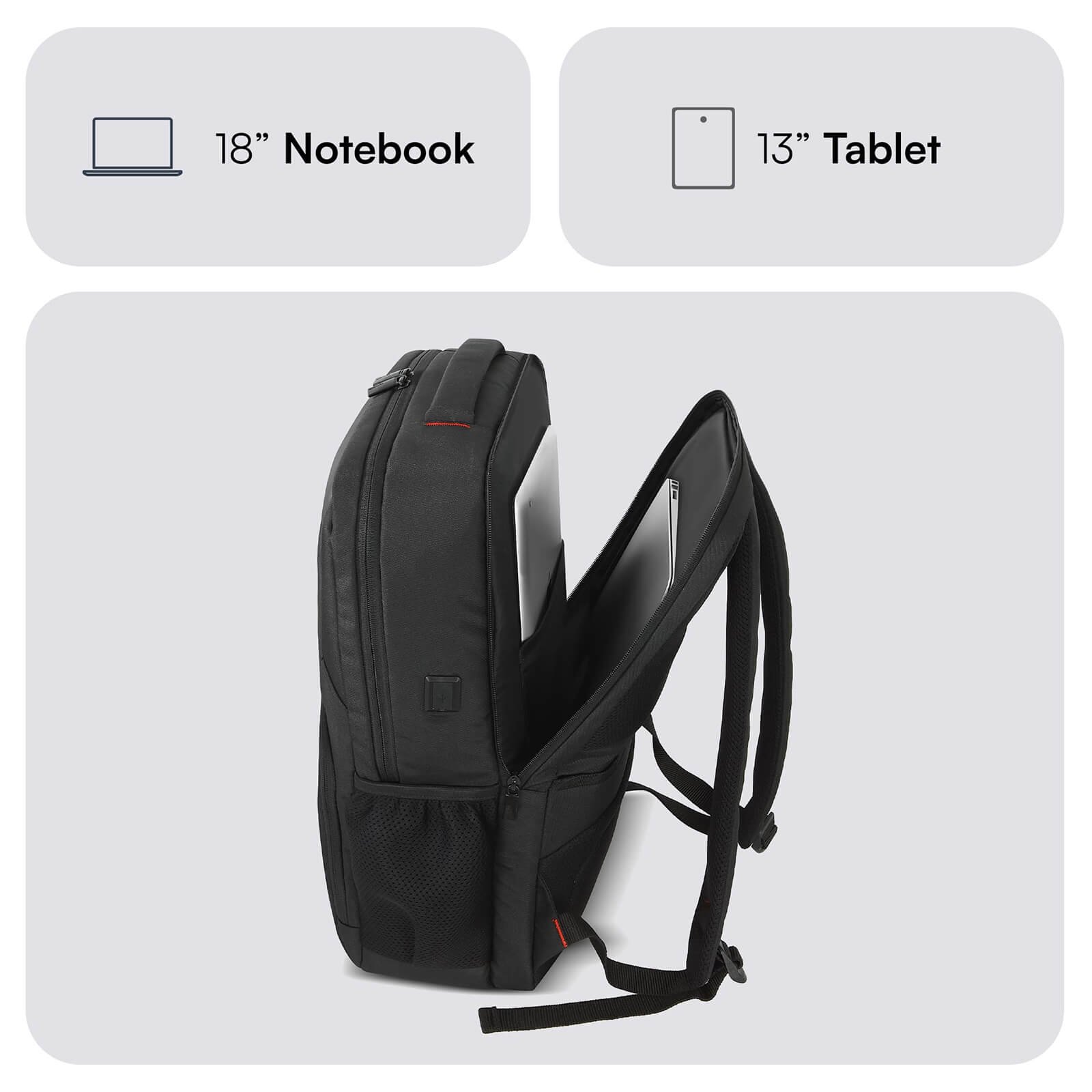 MACK MCC 807 18 Business X Notebook Sirt Cantasi Siyah 3