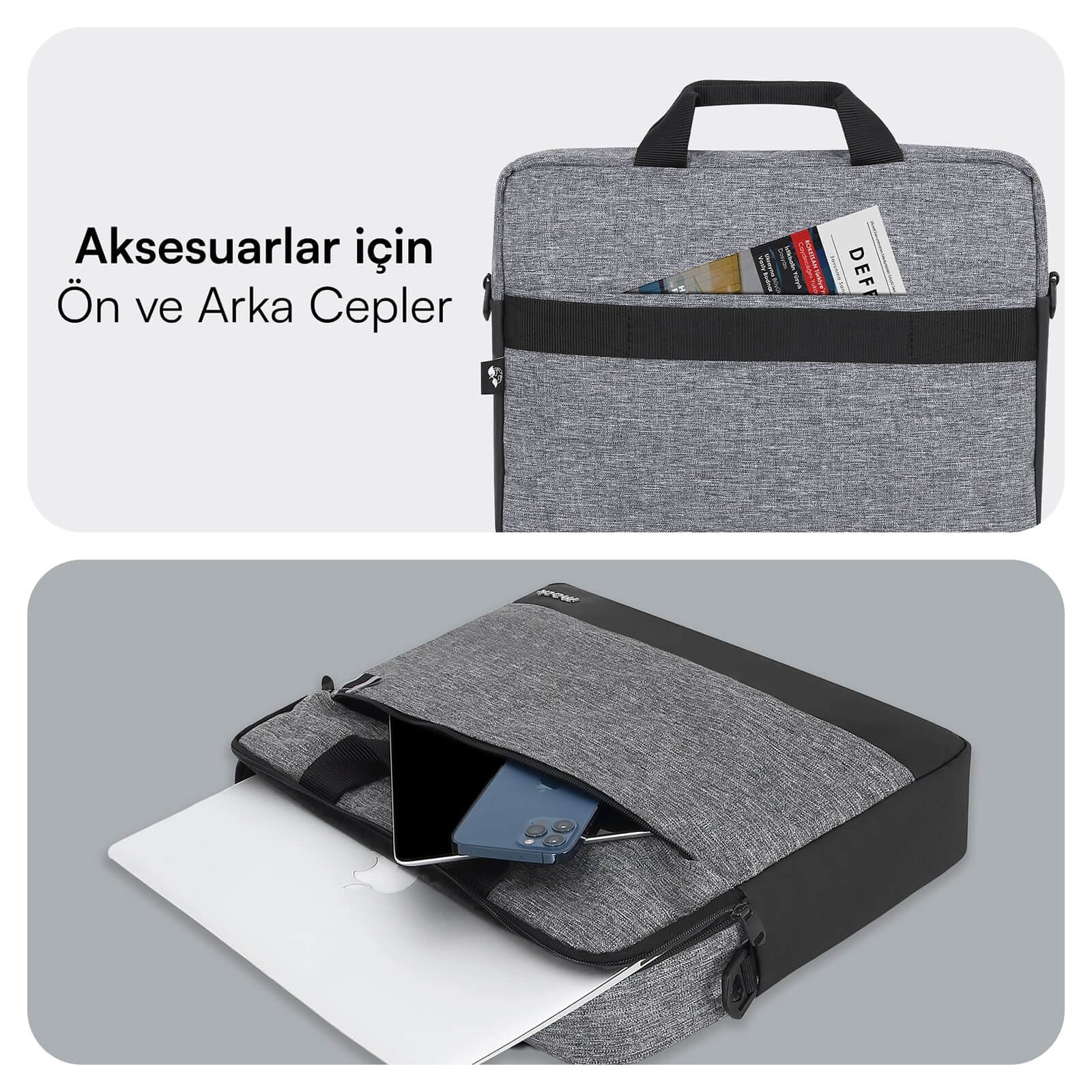 MACK MCE 1112 14.1 UNICITY Eco Notebook Cantasi Gri 2