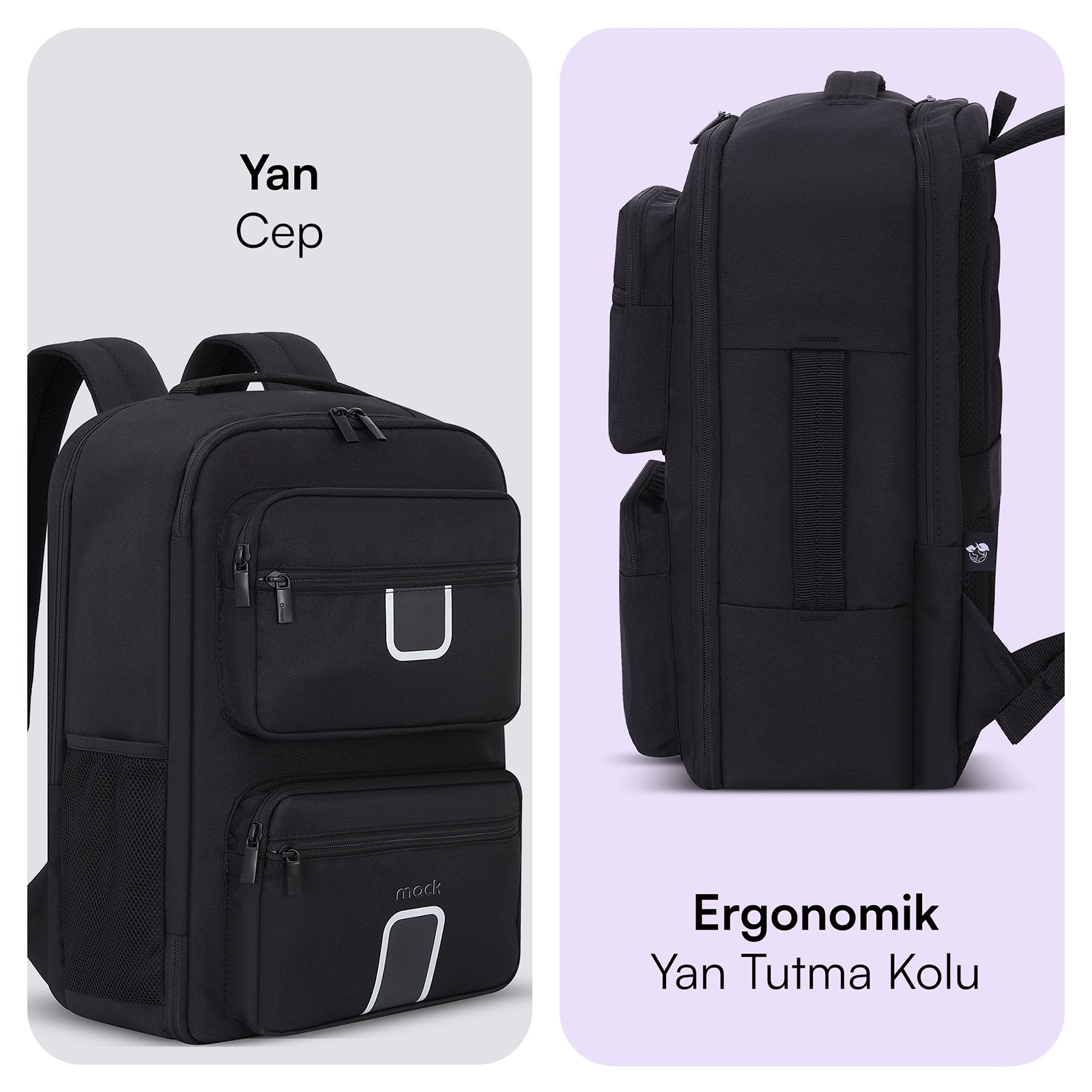 MACK MCE 1206 16 EXPLOR Lite 23 Litre Eco Seyahat Sirt Cantasi Siyah 5