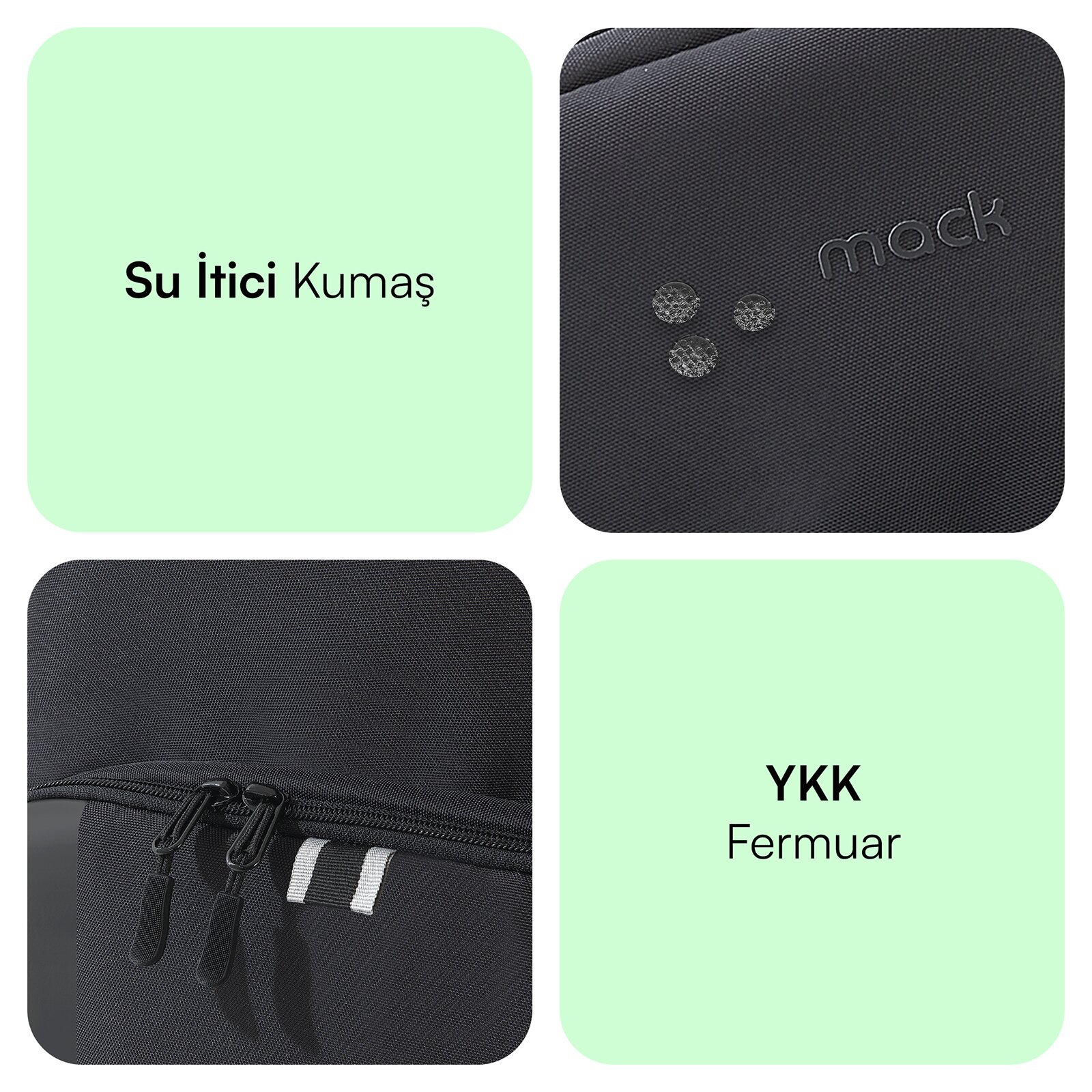 MACK MCE 1211 14.1 LUNA Eco Notebook Sirt Cantasi Siyah 5