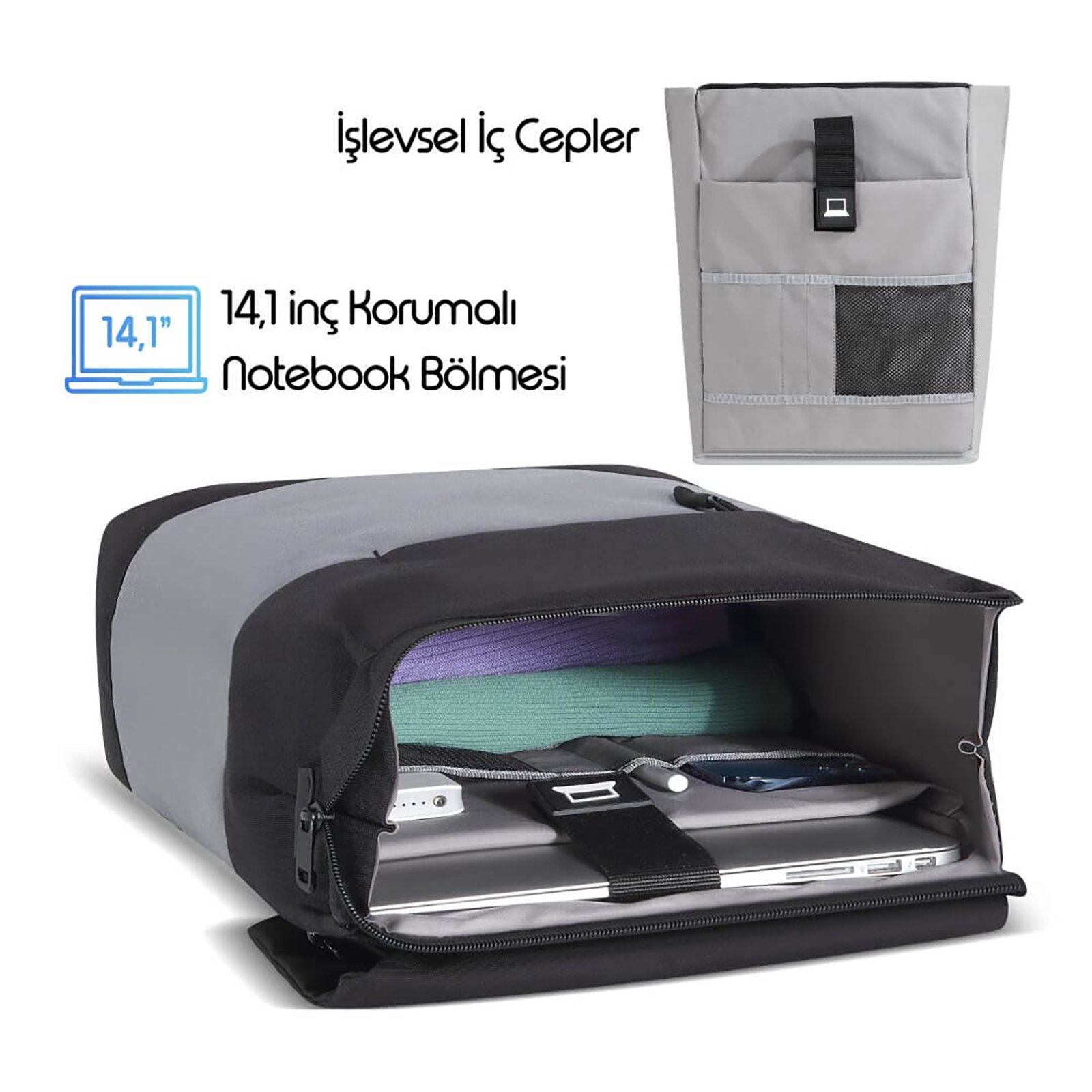 MACK-MCE-1301-14.1-ZEN-Eco-Gunluk-Sirt-Cantasi-Siyah-Gri-2 MACK MCE 1301 14.1 ZEN Eco Gunluk Sirt Cantasi Siyah Gri 2