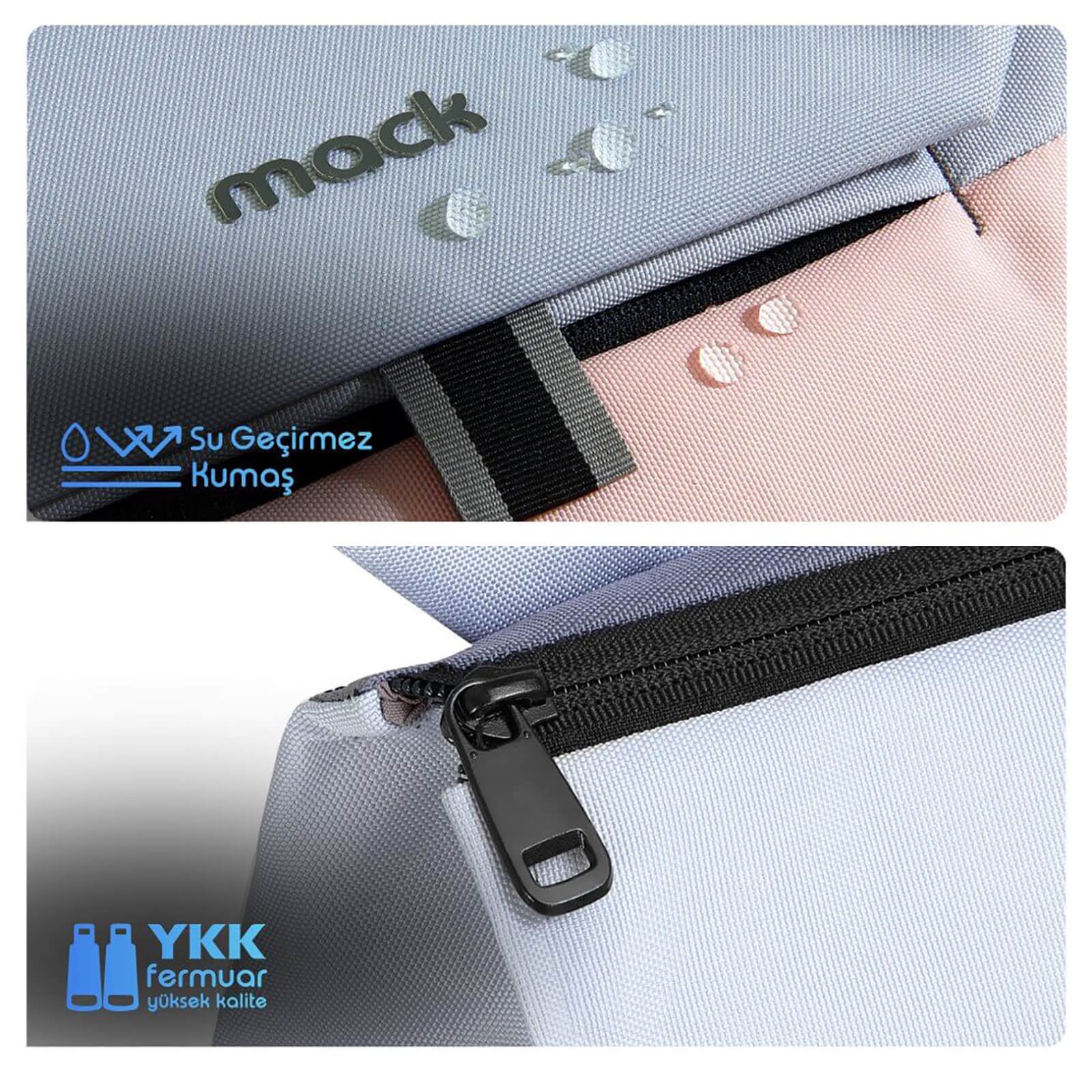 MACK MCE 1302 14.1 ZEN Eco Gunluk Sirt Cantasi Pembe Gri 3