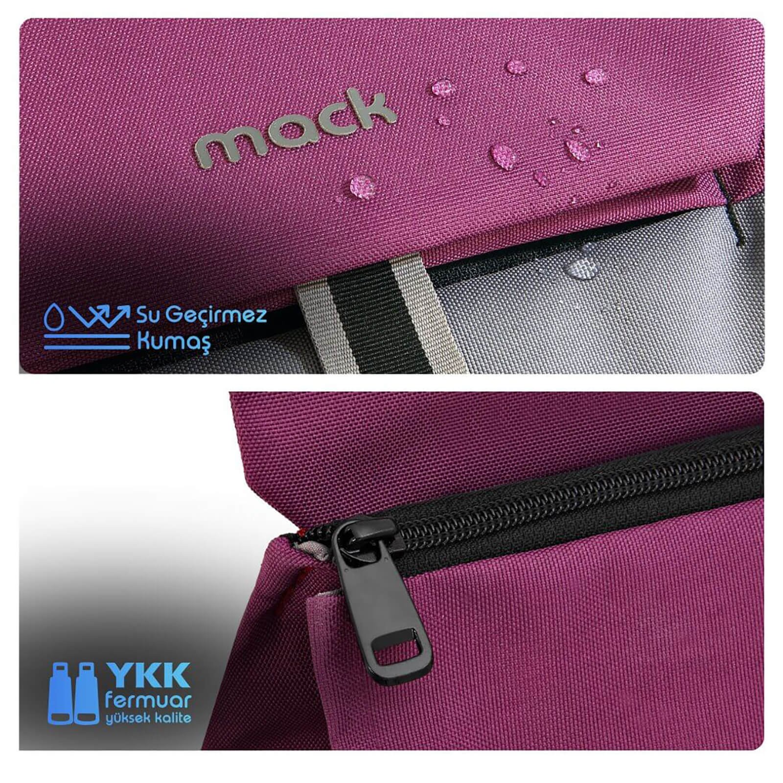 MACK MCE 1303 14.1 ZEN Eco Gunluk Sirt Cantasi Bordo Gri 3