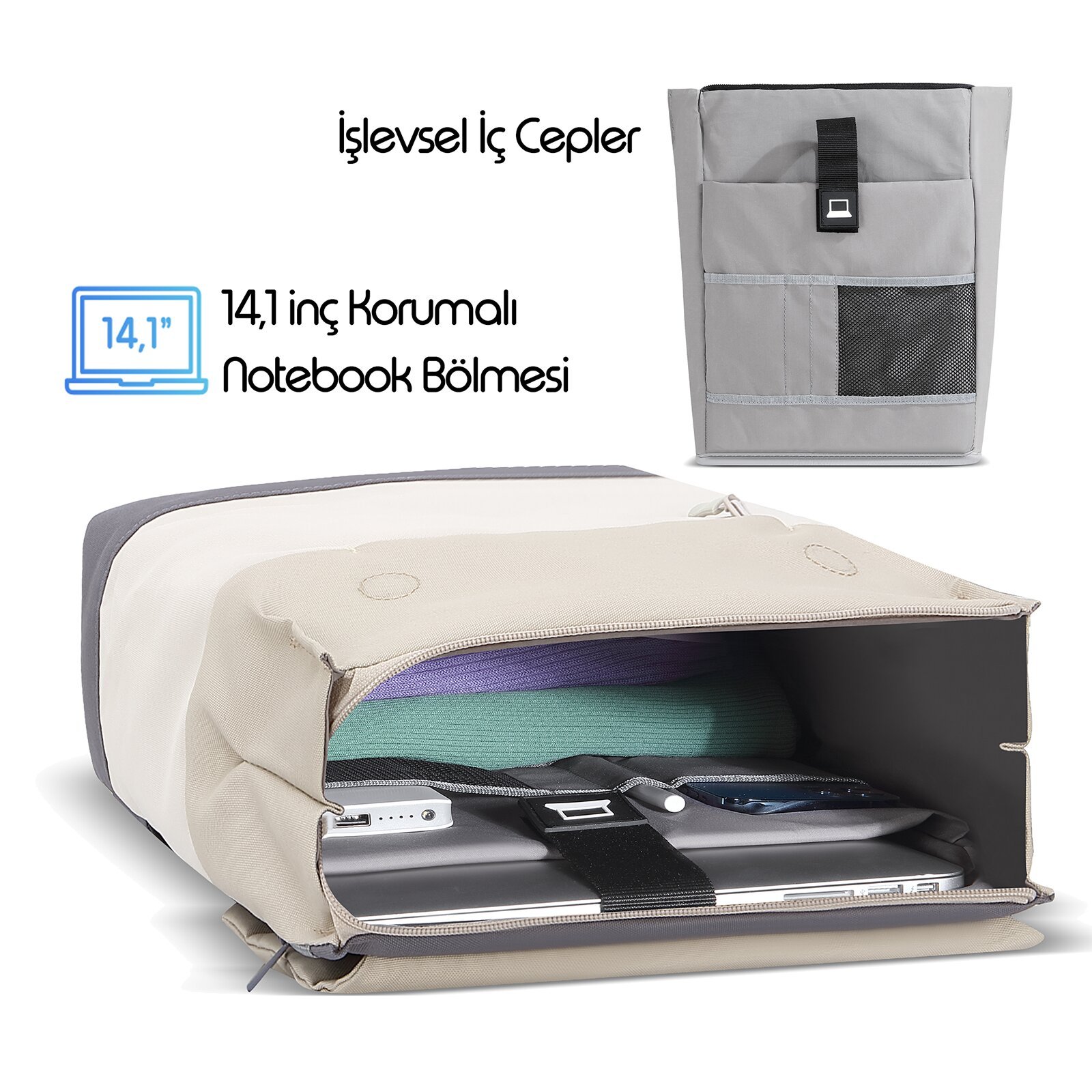 MACK-MCE-1305-14.1-ZEN-Eco-Gunluk-Sirt-Cantasi-Bej-2 MACK MCE 1305 14.1 ZEN Eco Gunluk Sirt Cantasi Bej 2