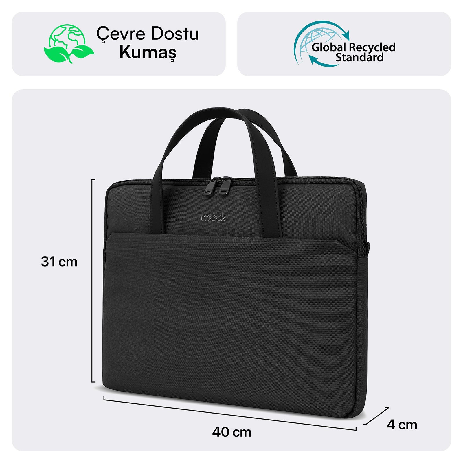 MACK MCE 1511 15.6 NOVA Eco Notebook Cantasi Siyah 1