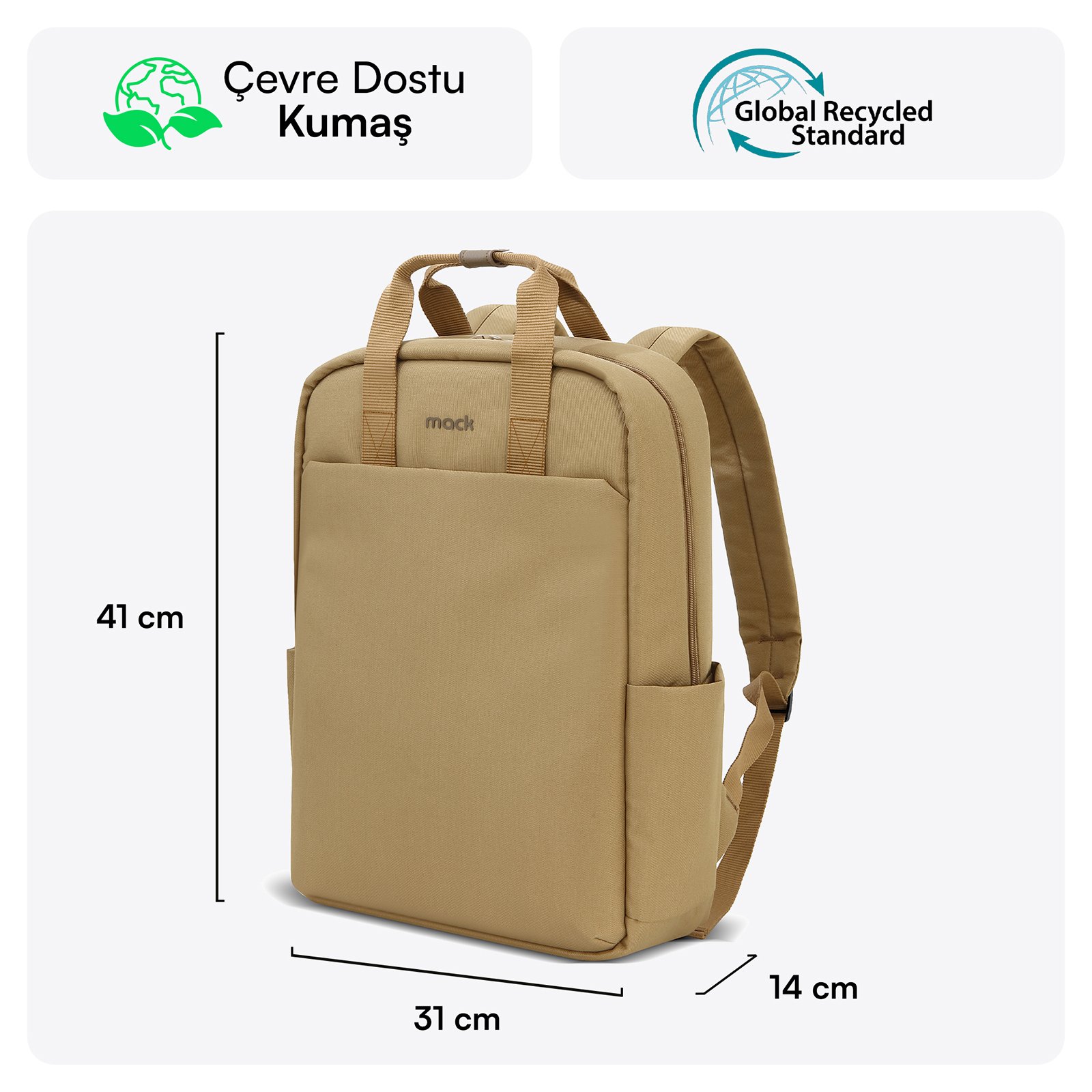 MACK MCE 1523 15.6 NOVA Eco Notebook Sirt Cantasi Camel 1