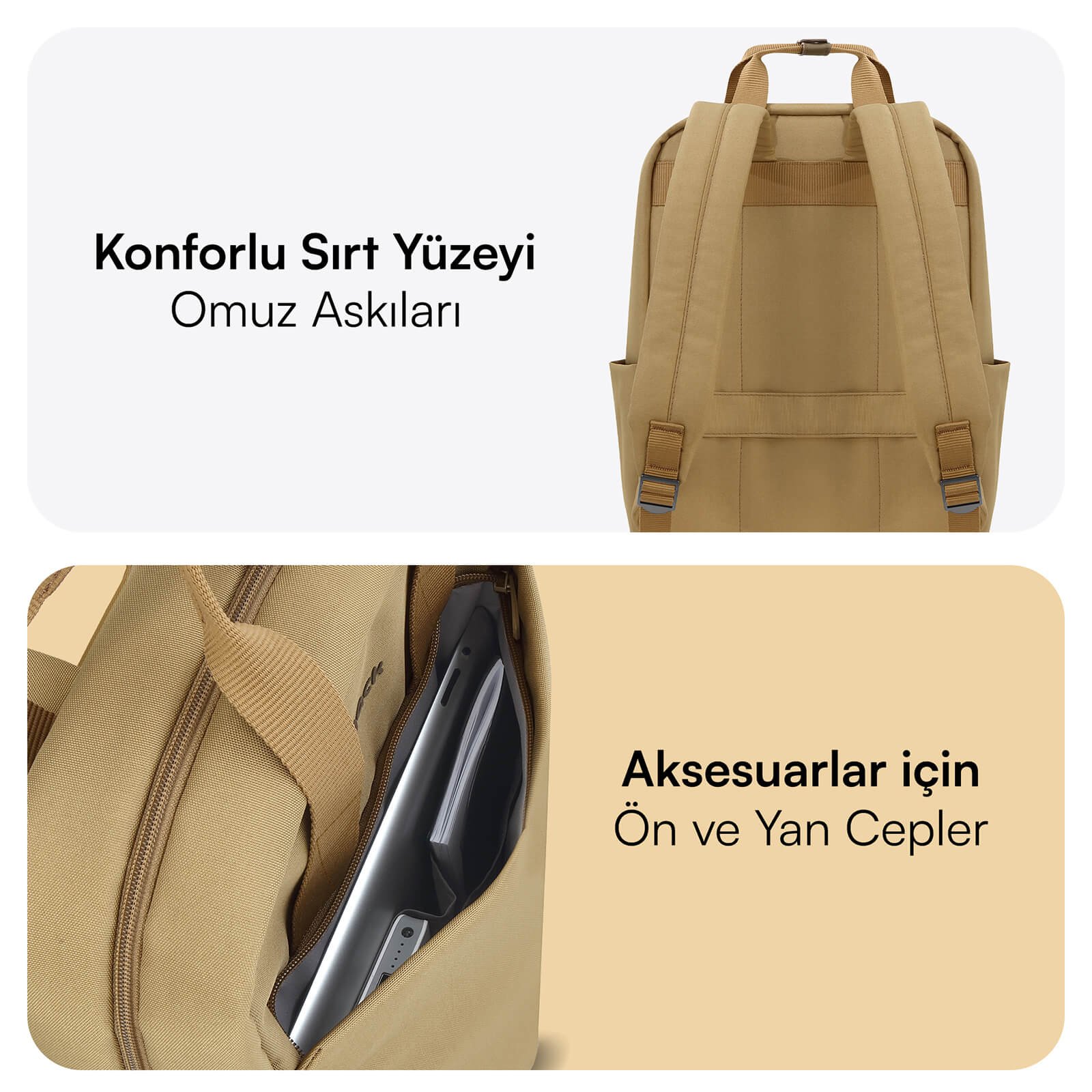 MACK MCE 1523 15.6 NOVA Eco Notebook Sirt Cantasi Camel 2