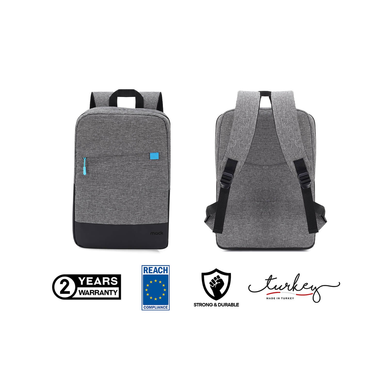 MACK MCC 606 15.6 UNICITY 3.0 Notebook Sirt Cantasi Gri 5 3
