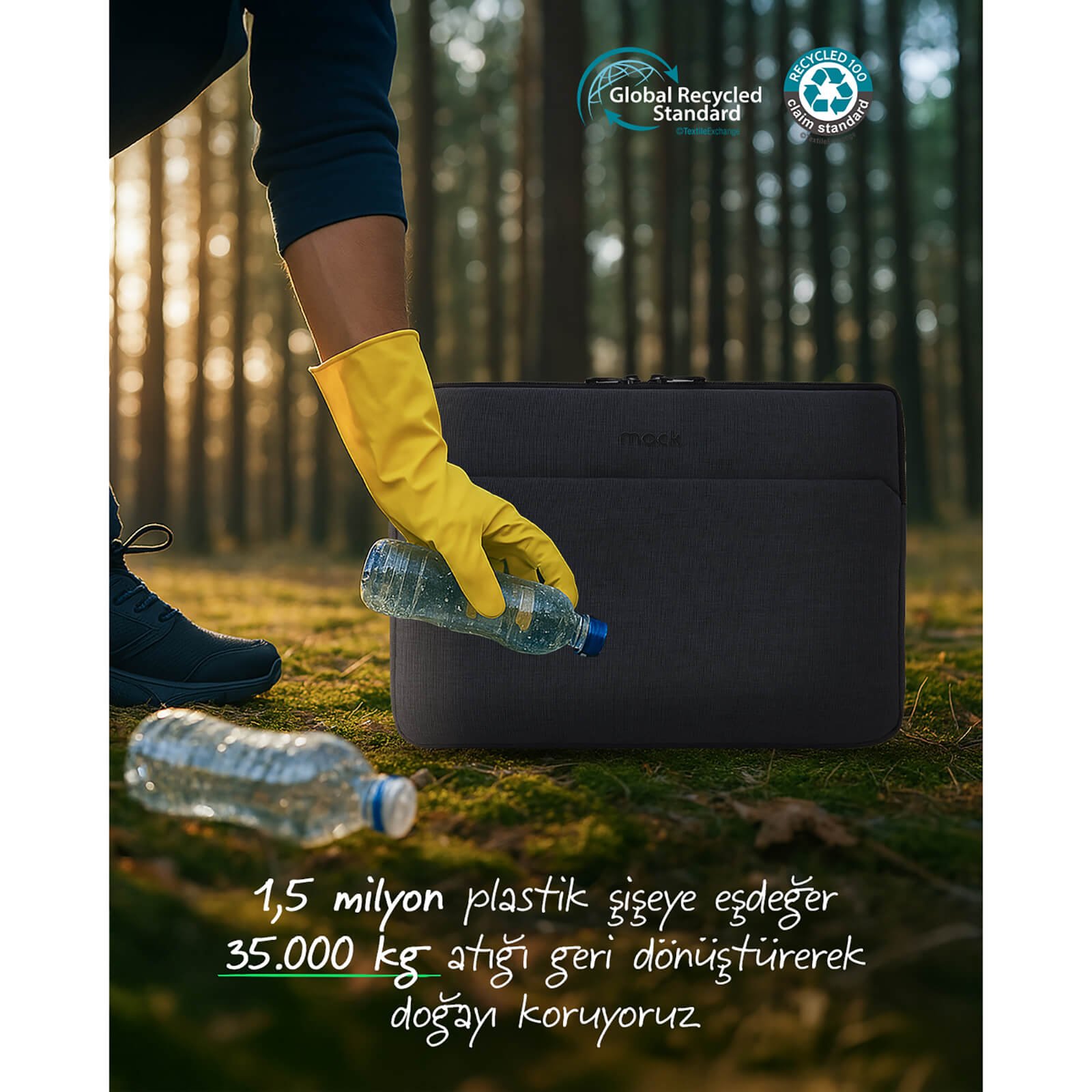 MACK MCE 1501 14.1 NOVA Eco Notebook Sleeve Siyah 5