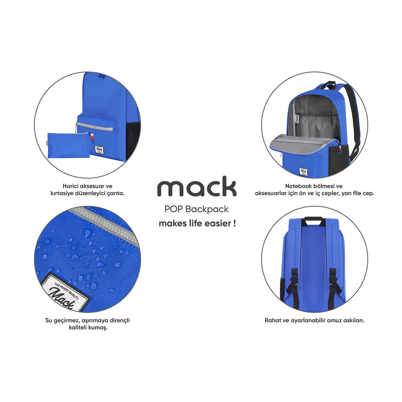 MACK MCK 004 POP Sirt Cantasi Mavi 9
